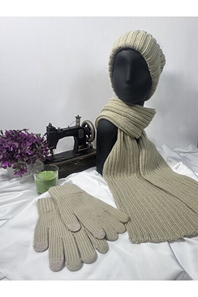 jasmina store Set de căciulă și eșarfă cu cheițe moi, cu fleece la interiorul...