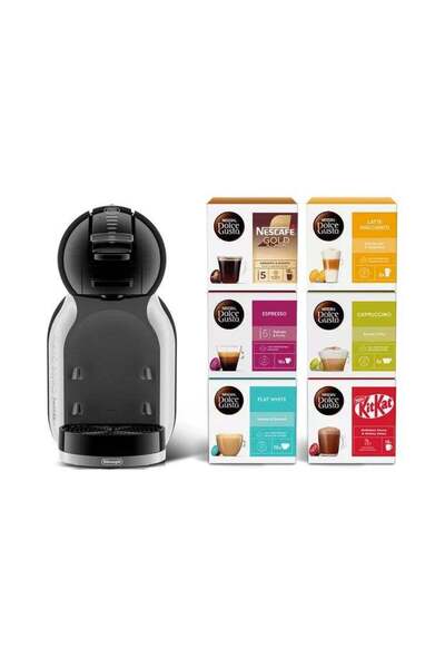 De'Longhi Nescafe Dolce Gusto Mini Single Serve Capsule Coffee Machine Starter Kit EDG155 BG - Black