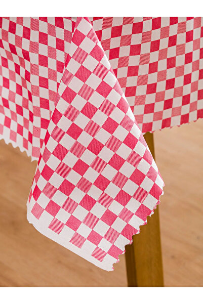 LC Waikiki Lcw Home Red Checkerboard Patterned Tablecloth 160X160 cm