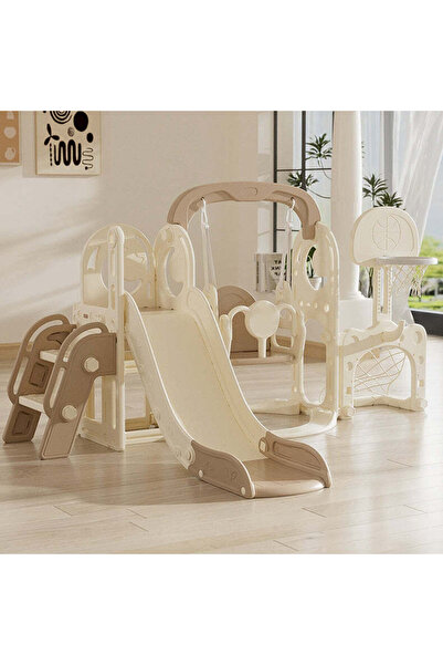 OEM Set de joaca 4 in 1 pentru copii – Leagan, Tobogan, Cos de baschet si Poarta de fotbal