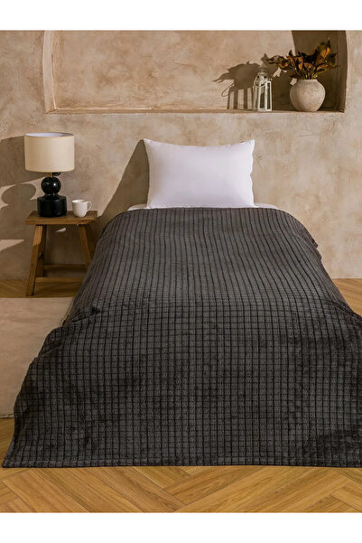 LC Waikiki Lcw Home Anthracite Single Plush Blanket