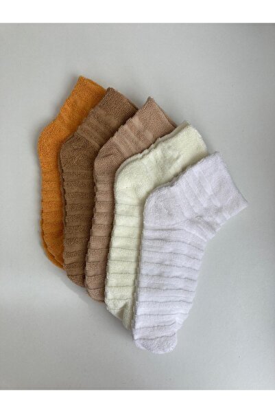 PAMBIK AYAKLAR 5 Çift Kışlık Ters Havlu Çorap Seti Unısex