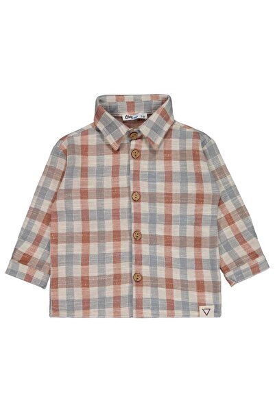 Civil Boys Plaid Shirt for Ages 2-5 - Orange3-4 Years