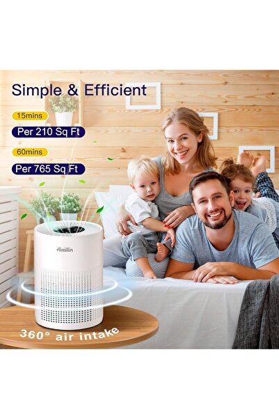 Generic Aircillin 2-Pack HEPA Air Purifiers for Bedroom (AP070A)