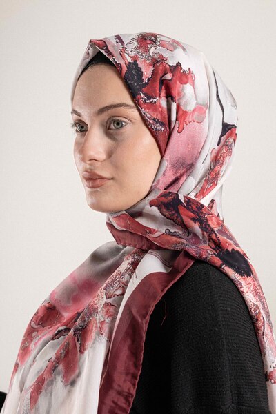 Akel Patterned Silk Cotton Shawl 75X190 |   40% Silk 60% Cotton Blend |   Soft Texture Four Seasons Use