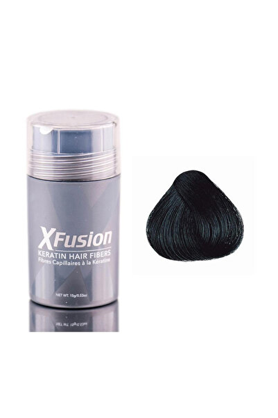 Xfusion ألياف شعر كيراتين فيلر سوداء 15 جرام