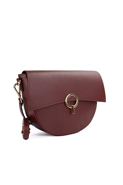 Posete Fagaras Poseta Piele Christine - Bordo, 1 Compartiment, 3 Buzunare, 2 ...