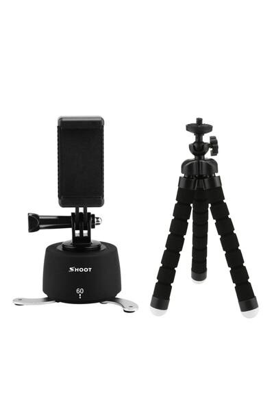SHOOT Mini trepied cu cap de trepied și suport pentru filmare time-lapse pentru camere foto-video și smartphone-uri