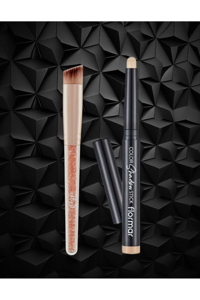Flormar Açılı Fondöten Fırçası + Stick Göz Kalemi Seti