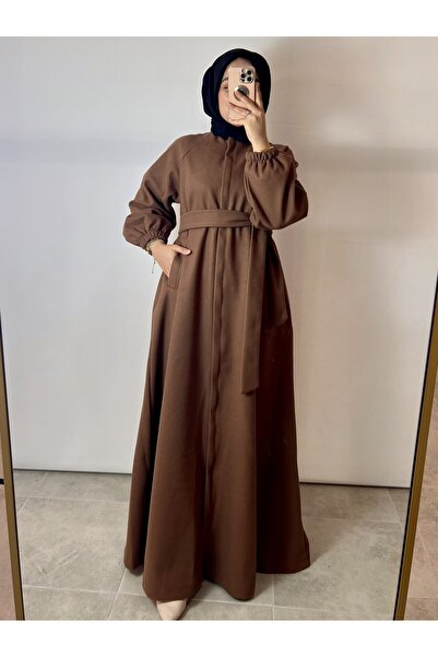 MERVERA KIŞLIK ASTARLI KAŞE KABAN TAM BOY TESETTÜR