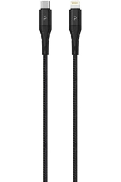 Pawa Braided USB-C to Lightning Cable by Pawa, 20W, 1.2m - Black