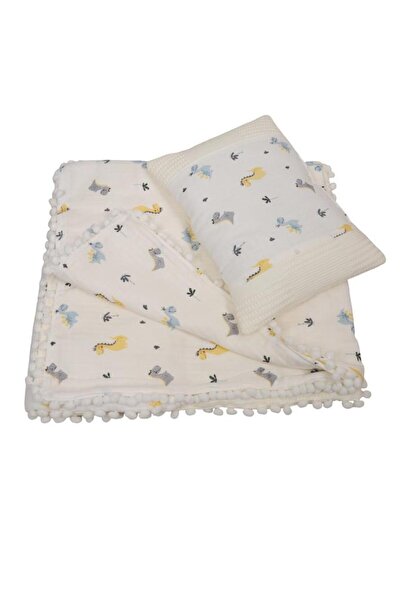 Letizia طقم فراش مكون من 3 قطع من قماش البيكيه بنمط الديناصورات مصنوع من القط...