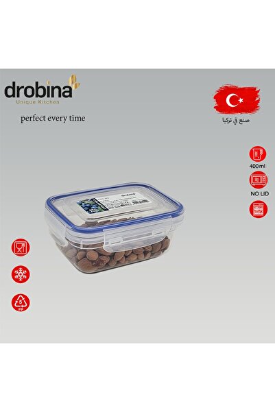 drobina حافظة طعام تركي دروبينا مستطيل 400 مل
