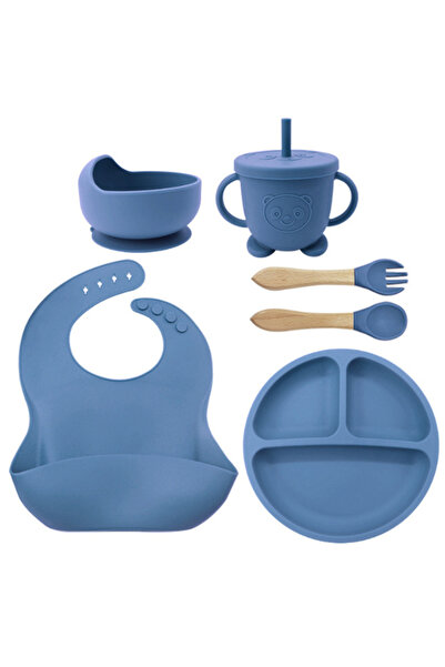 OEM Set 7 Piese hrănire din Silicon - albastru