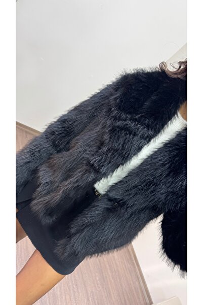 LOISY Women's Double-Breasted Collar Premium Lolita Fur