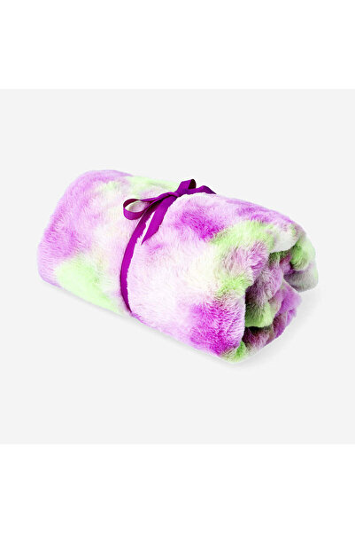 Flying Tiger Copenhagen Yeşil Mor Polar Battaniye