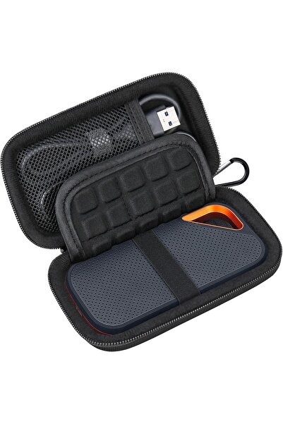 Lacdo Hard Carrying Case for SanDisk Extreme Pro/Extreme Portable SSD (500GB/1TB/2TB/4TB) USB-C - Bl