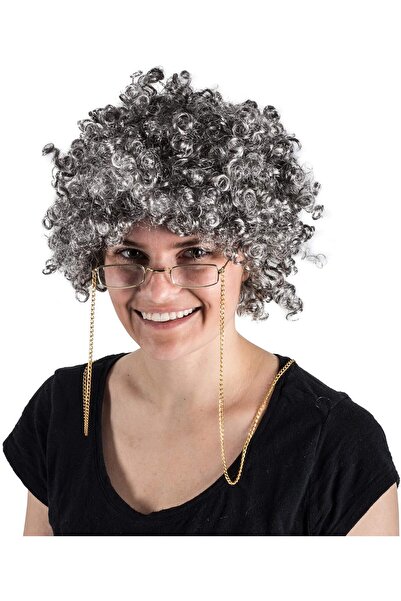 Tigerdoe Old Lady Costume - 6 pc Granny Wig & Accessories