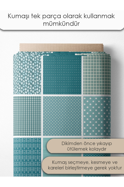 FabricMarket 100% Cotton Satin Fabric – 35 Pieces 20X20 Cm, One Piece Patchwork Fabric, Beige Colors