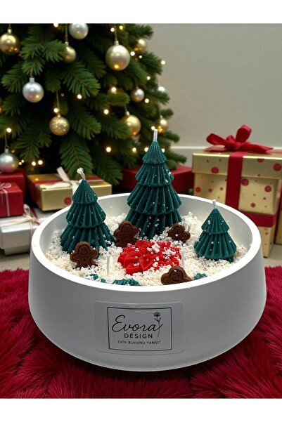 EVORADESIGNE Evora Design Sandal Ağacı Kokulu Yılbaşı Ormanı El Yapımı Dekora...