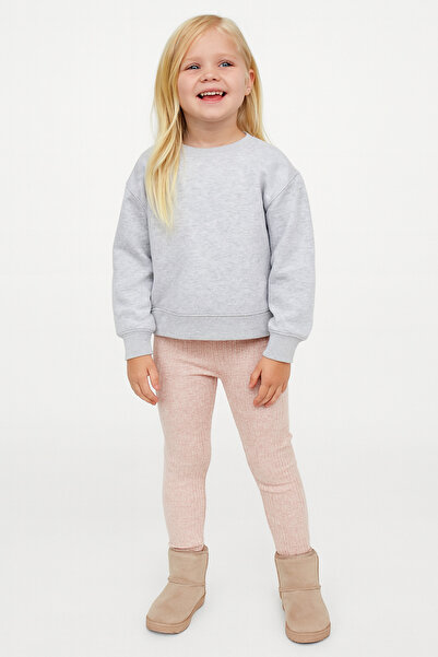 Motebarn Wear Girl's Ribbed Pink Tights