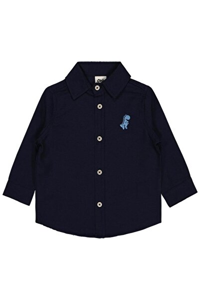 Civil Baby Dinosaur Embroidered 6-18 Months Shirt - Navy Blue12-18 Months