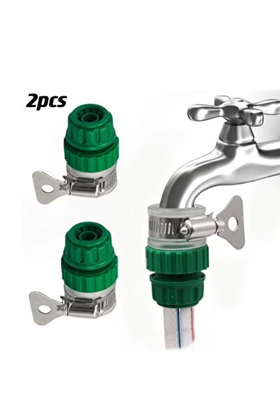 Generic 2pcs Universal Tap Connector Adapter Hose Pipe Quick Joint Water Hose Pipe Tap Faucet