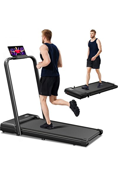 Wemart وسادة مشي قابلة للطي بقوة ٣.٠ حصان: ٣ في ١ (مقابض، أسفل المكتب، محمولة)، مزودة بإضاءة LED، وزن ٣٢٠ رطلاً. للمنازل الصغيرة.