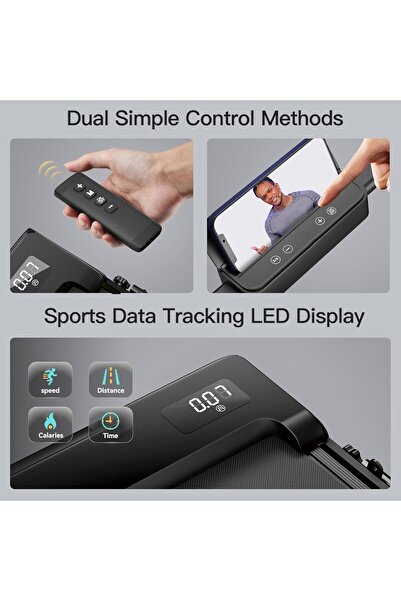 Wemart 3.0HP Foldable Walking Pad: 3-in-1 (Handles, Under Desk, Portable), LED, 320LBS. For Small Homes.