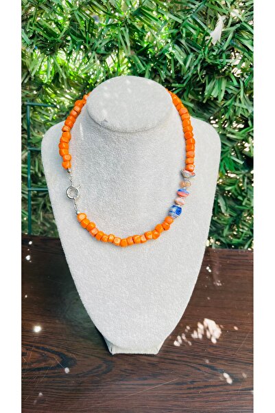 wanwa aksesuar قلادة على شكل سمكة من الخرز الزجاجي