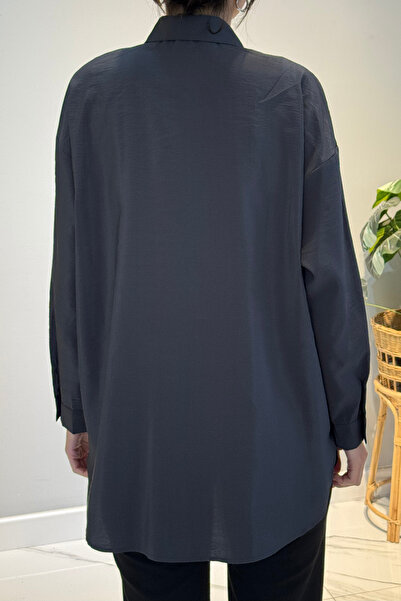 Ceremony Πουκάμισο με μακρύ μανίκι με λεπτομέρεια με κουμπιά 6146 Anthracite