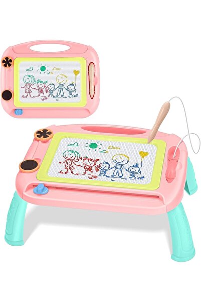 Generic Montchi Magnetic Drawing Board Doodle Board for Toddlers (4-Color, Detachable Legs)
