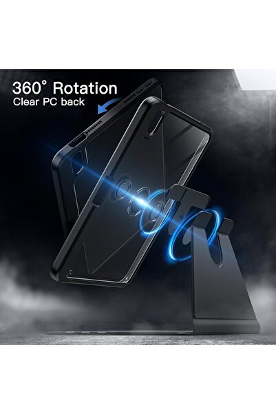 JETech 360° Rotating Case for iPad mini A17 Pro (2024) / mini 6 (2021) - Black