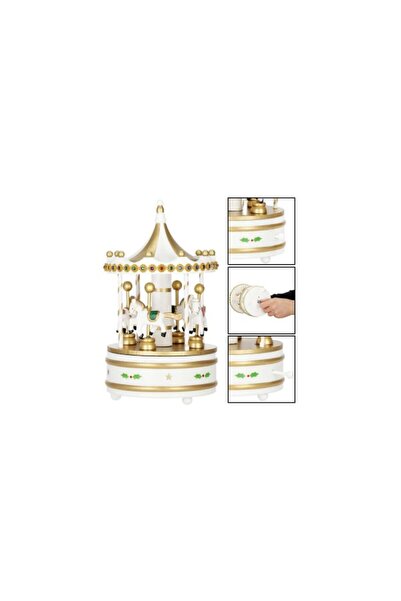 Aca Premium XL Carousel Wooden Music Box
