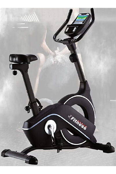 Fitness World دراجة تمارين هوائية منزلية مع وسادة مقعد مريحة مزودة بشاشة LCD ...