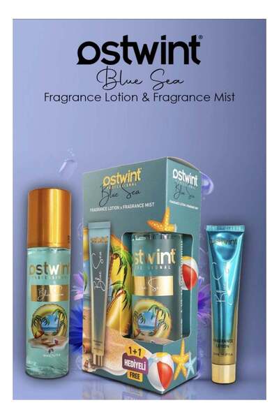 Ostwint Body mist with lotion, blue sea scent, 250 ml. Turkish product.