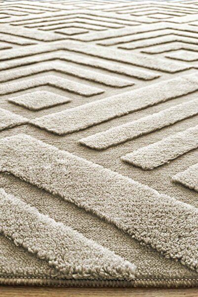 Decomia Home Julia Kendinden Desenli Premium Puffy Peluş Yolluk Koridor Halısı Salon Halısı