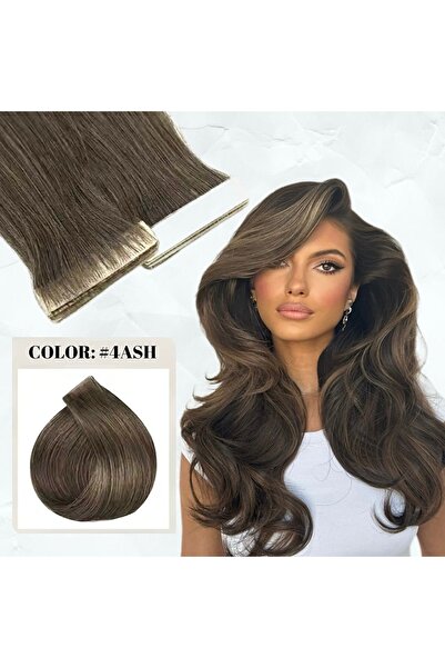 Oskar Extensii de păr rusești cu bandă invizibilă #4 Ash Satin Medium