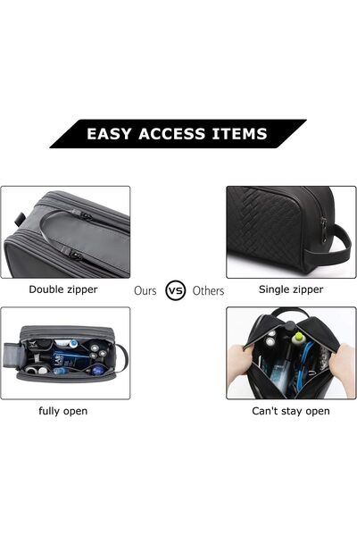 BAGSMART Toiletry Bag for Men, Travel Shaving Dopp Kit Water-resistant Organizer (Grey-2)