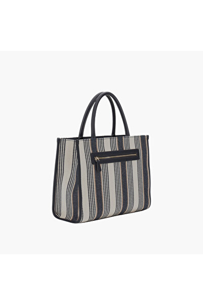 Guess Striped Canvas Women's Tote Bag