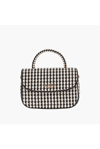 Guess حقيبة منسوجة بمقبض علوي