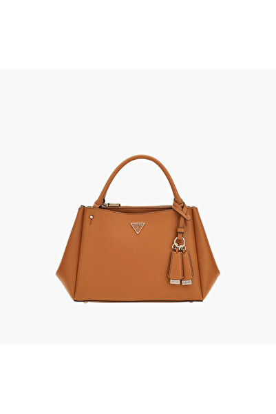 Guess Structured Faux Leather Satchel