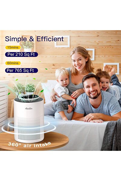 Generic Aircillin 2-Pack HEPA Air Purifiers AP070B (Portable, Nightlight, 24 dB)