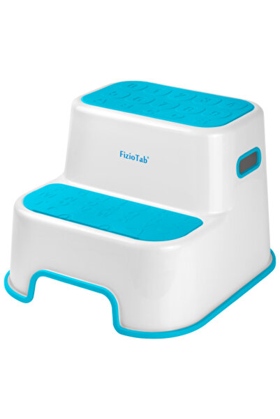 FizioTab Scaunel Inaltator WC in Doua Trepte FizioTab®,cu Suprafata Antialunecare,cu Cifre si Litere/Turcoaz