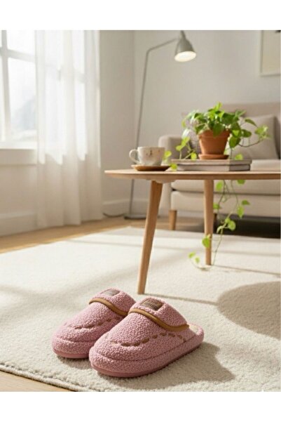 Slipcat Papuci de casă cu talpă ușoară, anti-alunecare, cu model de pluș pentru femei