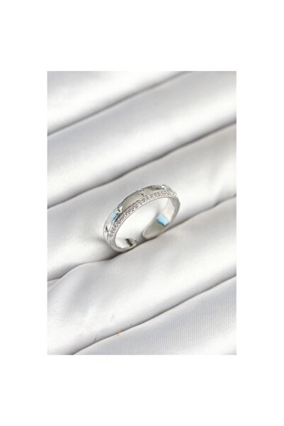 Skygo خاتم نسائي من حجر الزركون ذو اللون الفضي - TJ-BYK3904