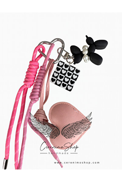 Cerenimo Shop سلسلة مفاتيح متعددة الأغراض على شكل كلب وقلب