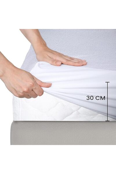 DELUXE Pucioasa Protecție saltea hotelieră impermeabilă 160×200 cm, bumbac terry