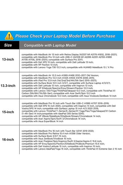 Mosiso جراب كمبيوتر محمول متوافق مع MacBook Air/Pro 13-13.3 وPro 14 (نيوبرين، صغير، رمادي)