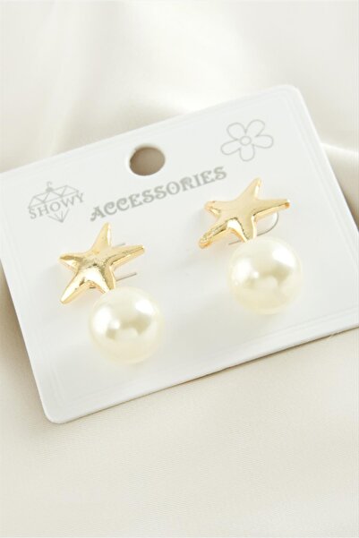 ZERO LAND LVSQVR أقراط معدنية على شكل نجمة (140939) - لون فضي